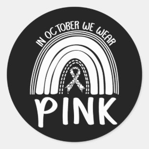 Sticker Rond Mois de sensibilisation au cancer du sein