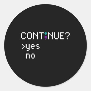 Sticker Rond Mois de sensibilisation au suicide Jeu Santé menta