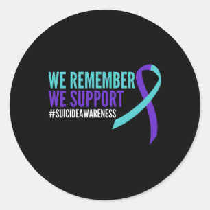 Sticker Rond Mois de sensibilisation au suicide Santé mentale N