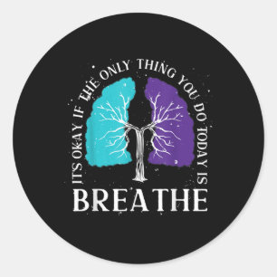 Sticker Rond Mois de sensibilisation au suicide violet sarcelle