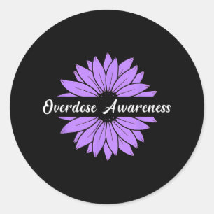 Sticker Rond Mois de sensibilisation aux surdoses Août Tourneso