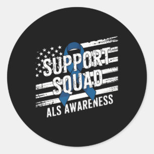 Sticker Rond Mois De Sensibilisation De L'Équipe De Soutien À L