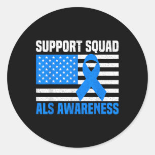 Sticker Rond Mois De Sensibilisation De L'Équipe De Soutien À L