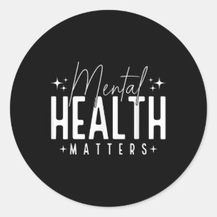 Sticker Rond Mois De Sensibilisation En Santé Mentale Pour Les