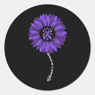 Sticker Rond Mois De Sensibilisation Heimers Pour Les Femmes Pu