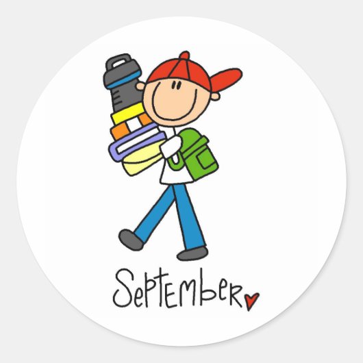 Sticker Rond Mois de septembre (Devant)