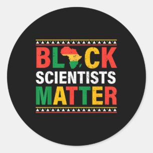 Sticker Rond Mois drôle de l'histoire noire Scientifiques noirs