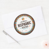 Sticker Rond Mois du patrimoine hispanique (Enveloppe)