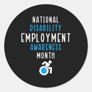 Sticker Rond Mois national de la sensibilisation à l'emploi des