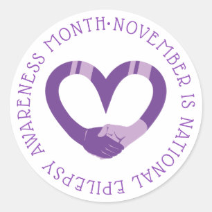 Sticker Rond Mois national de sensibilisation à l'épilepsie du