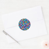 Sticker Rond Mois sensibilisation sur l'autisme Support Puzzle  (Enveloppe)