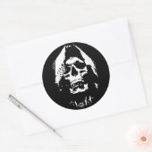 Sticker Rond Moissonneur d'Âmes : La Peur Incarnée (Enveloppe)
