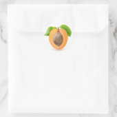 Sticker Rond moitié abricot (Sac)