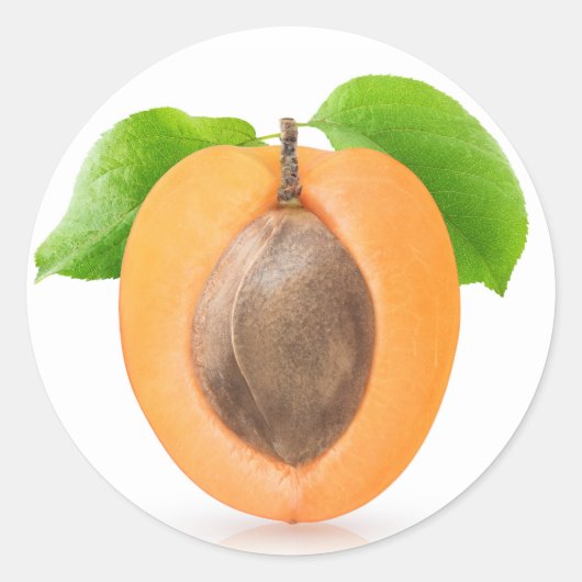 Sticker Rond moitié abricot (Devant)