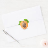 Sticker Rond moitié abricot (Enveloppe)
