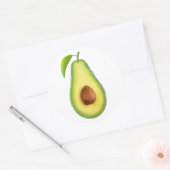 Sticker Rond moitié Avocado (Enveloppe)