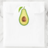 Sticker Rond moitié Avocado (Sac)