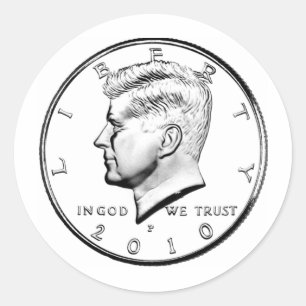 STICKER ROND MOITIÉ DE DOLLAR KENNETÉ