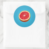 Sticker Rond Moitié pamplemousse (Sac)
