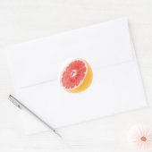 Sticker Rond Moitié pamplemousse (Enveloppe)