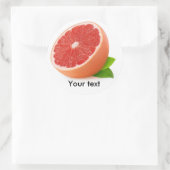 Sticker Rond Moitié pamplemousse rose (Sac)