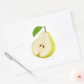 Sticker Rond Moitié poire jaune (Enveloppe)