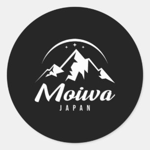 Sticker Rond Moiwa Japon Station de ski Ski Snowboard