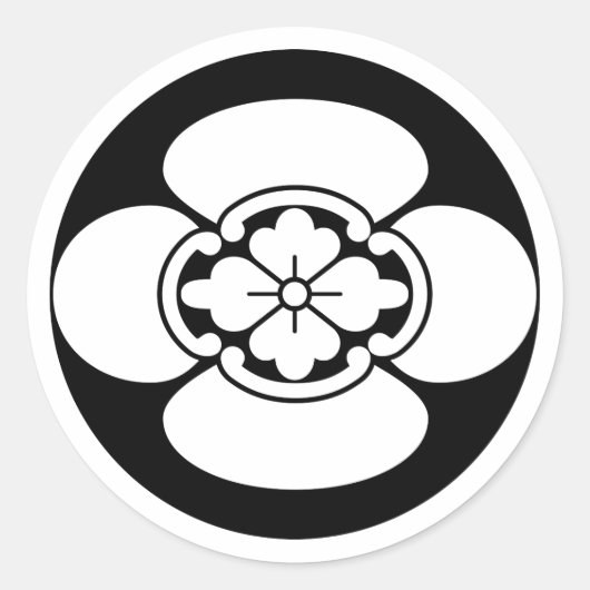 Sticker Rond Mokko dans le gâteau de riz (Devant)