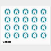 Sticker Rond Molar Toothbrush National Dental Hygiene Mois (Feuille)