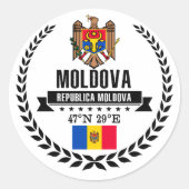 Sticker Rond Moldavie (Devant)