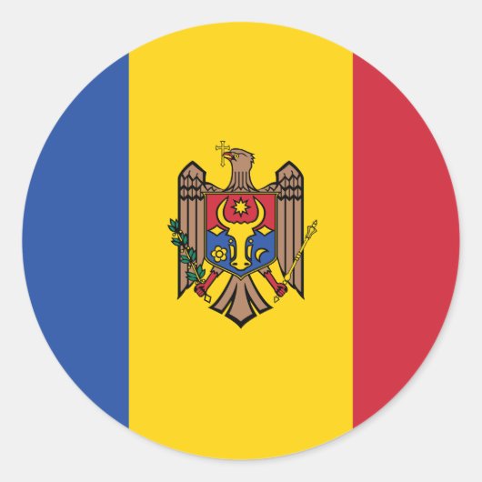 Sticker rond Moldavie (Devant)