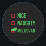 Sticker Rond Moldavie Funny Moldova Pyjama Noël<br><div class="desc">Moldavie Funny Moldova Pyjama Noël</div>