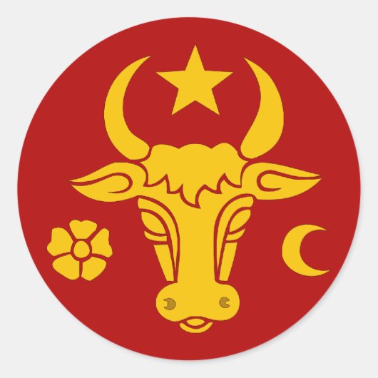 Sticker Rond Moldavie, Moldova (Devant)