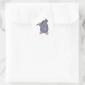 Sticker Rond Mole comme fermier avec Pickaxe & Spotlight (Sac)