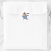 Sticker Rond Mole comme Miner avec Or (Sac)