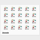 Sticker Rond Mole-Cool Funny Molecule Pun (Feuille)