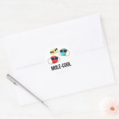 Sticker Rond Mole-Cool Funny Molecule Pun (Enveloppe)