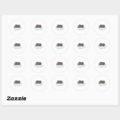 Sticker Rond Mole sur nuages (Feuille)