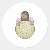 Sticker Rond Mole with Moon (Devant)
