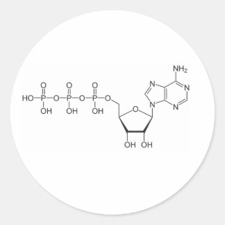 Sticker Rond Molécule de triphosphate d'adénosine