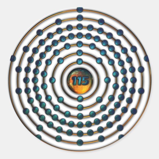 Sticker Rond Molécule ununpgentium (Devant)