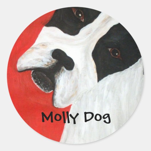 Sticker Rond Molly Dog (Devant)
