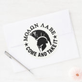 Sticker Rond Molon Labe (Enveloppe)