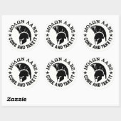 Sticker Rond Molon Labe (Feuille)