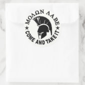 Sticker Rond Molon Labe (Sac)