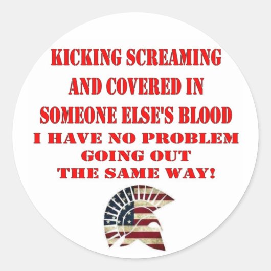 STICKER ROND MOLON LABE (Devant)