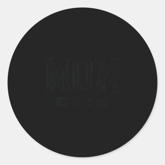 Sticker Rond Mom Est 1982 Mom D Mother’s Day Ized  (Devant)