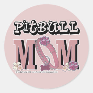 Sticker Rond MOM Pitbull