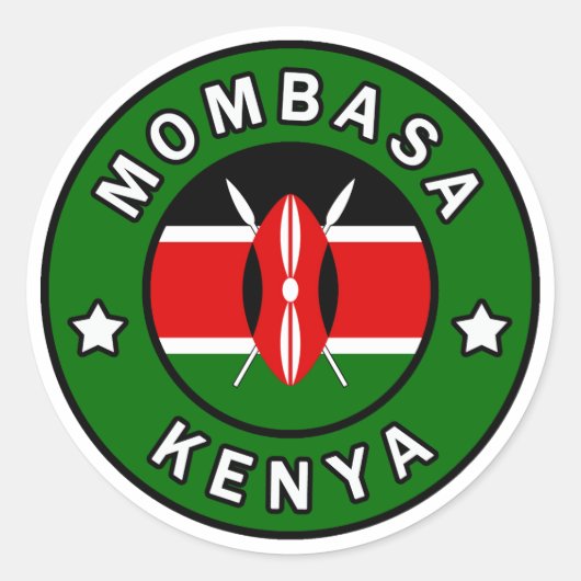 Sticker Rond Mombasa Kenya (Devant)