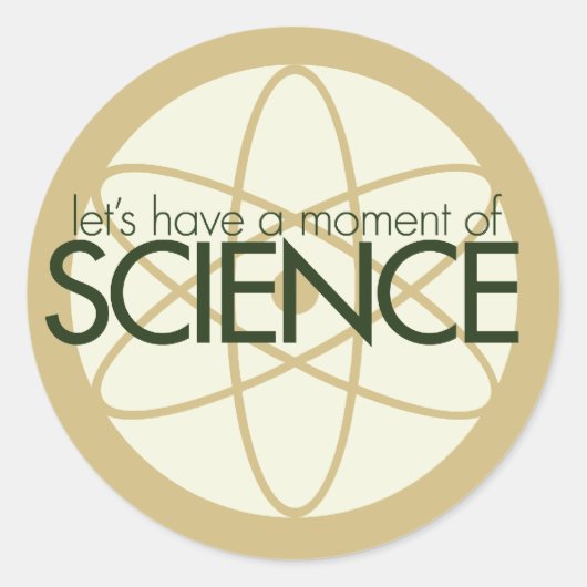 Sticker Rond Moment de la science (Devant)